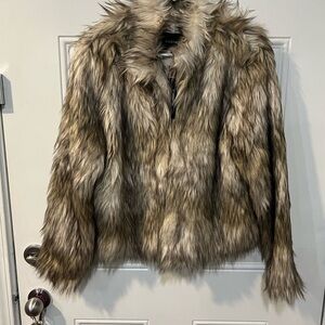 Faux Fur Jacket in Brown by Kensie